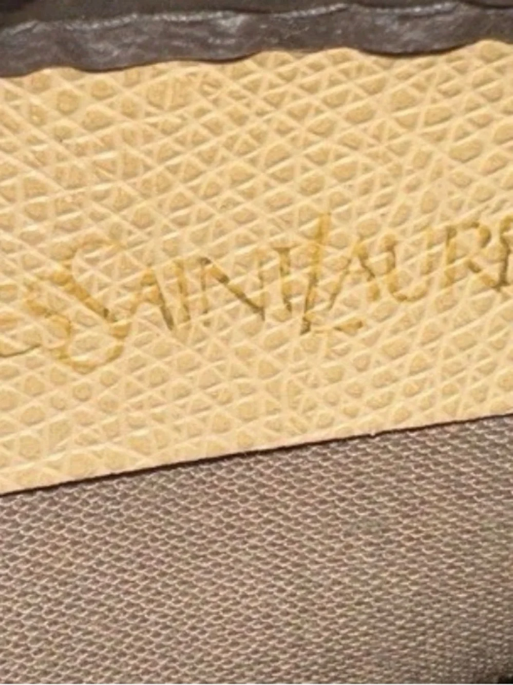 Vintage Yves Saint Laurent YSL Monogrammed Cosmetic Travel Pouch Makeup Case Bag